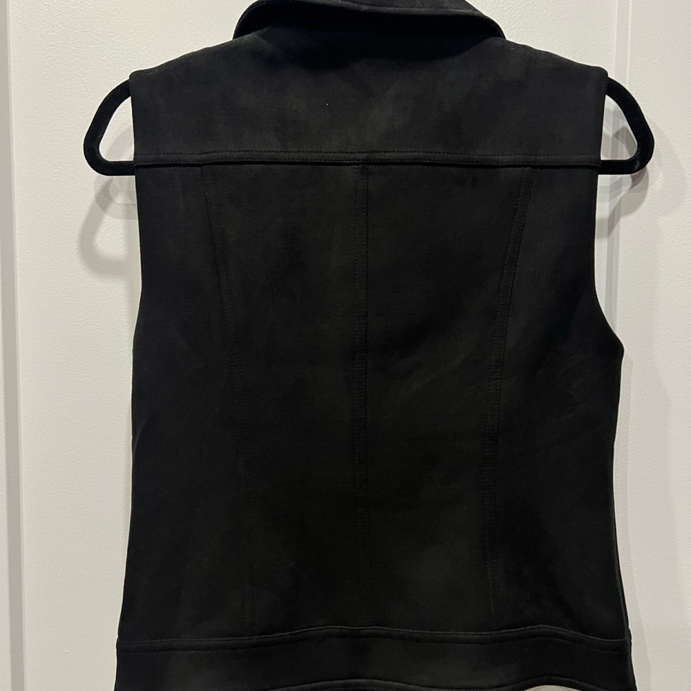 Philosophy Vegan Suede Moto Vest - Black - Picture 7 of 8